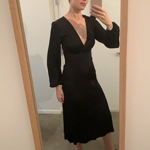 & OTHER STORIES black midi dress size 34